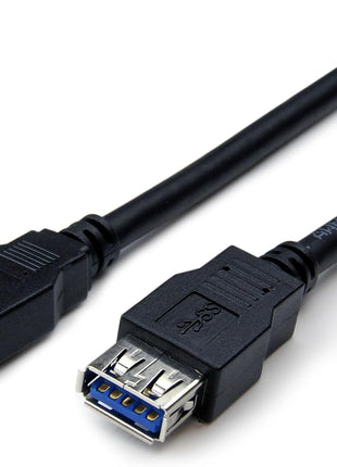 StarTech.com 6 ft Black SuperSpeed USB 3.0 Extension Cable A to A M/F - 2m USB 3 Male to Female Ext Cable/Cord 6ft - 5Gbps (USB3SEXT6BK)