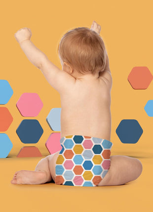 Hello Bello Premium Diapers Size 4 (22-37lbs), Busy Bees & Hive Five Designs, 58ct Club Box