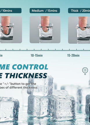 EUHOMY Ice Cube Maker Machine Countertop, 2 Ways to Add Water, 45Lbs/Day 24 Pcs Ready in 13 Mins, Self-Cleaning Portable Compact, with Ice Scoop & Basket, Perfect for Home/Kitchen/Office/Bar
