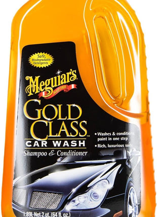 Meguiar's Gold Class Car Wash – Premium Foaming Auto Wash Soap, High Gloss Finish, Safe for Clear Coats, Deep Cleans without Removing Waxes, Car Detailing Supplies for Cars, Trucks & SUVs – 64 Oz
