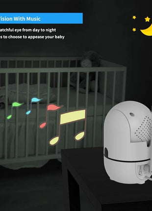 HelloBaby No WiFi Baby Monitor 5" Screen 30-Hour Battery Pan-Tilt-Zoom Video Upgrade with Camera and Audio, Night Vision, VOX, 2-Way Talk, 8 Lullabies and 1000ft Range, HB6550