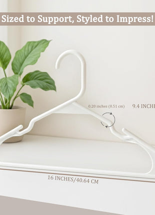 Utopia Home   Plastic Hangers 50 Pack   Space Saving Clothes Hanger   Durable and Strong Closet Organizers and Storage Makes It Ideal Stocking Stuffers or Apartment or Dorm Room Essentials (White)