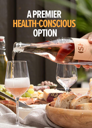 Chateau del ISH Sparkling Non Alcoholic Rose, Award Winning Non-Alcoholic Spirits, Gluten Free, Low Calorie, Zero Proof, Alcohol Free Wine with Dealcoholized Pinot Noir & Merlot Grapes, 750 ml Bottle
