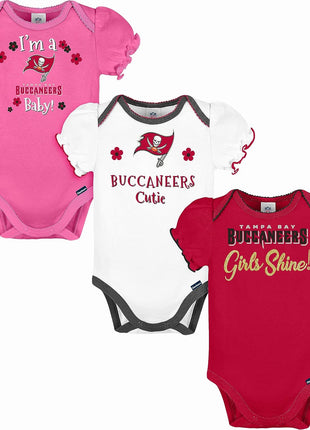 Gerber NFL Baby-Girls NFL Team 3 Pack Short Sleeve Onesie Bodysuit