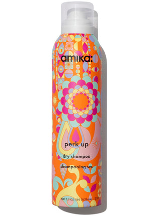 amika perk up talc-free dry shampoo | refreshes roots with a voluminous 'oomph' between washes, no white residue, absorbs oil + reduces odor, for all hair types