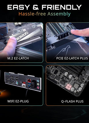 GIGABYTE B850M Gaming X WIFI6E AMD AM5 mATX Motherboard, Support AMD Ryzen 9000/8000/7000 Series, DDR5, 10+2+2 Power Phase, 2X M.2, PCIe 5.0, USB-C, WIFI6E, 2.5GbE LAN, EZ-Latch, 5-Year Warranty