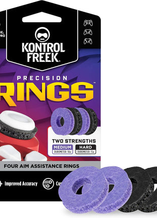 KontrolFreek Precision Rings | Aim Assist Motion Control for PlayStation 4 (PS4), PS5, Xbox One, XBX, Switch Pro & Scuf Controller (Black/Purple)