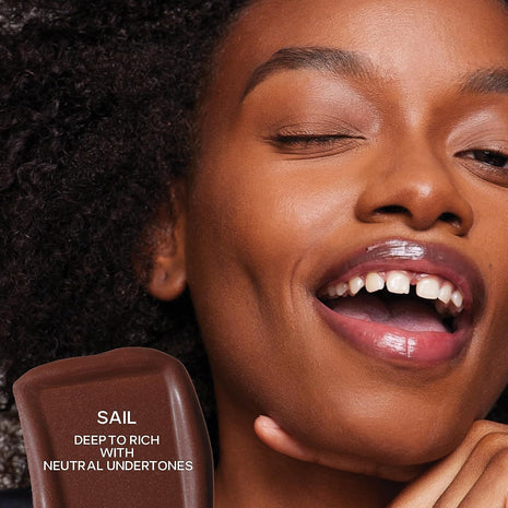Saie Radiant Glow Duo - Dew Bronze Soft-Focus Liquid Bronzer in Sail (0.4 oz) & Mini Glowy Super Gel Lightweight Illuminator in Sunglow (0.5 oz), Hydrating Makeup Essentials for a Sun-Kissed Glow
