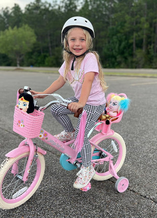 JOYSTAR Little Daisy Kids Bike for Girls Boys Ages 2-10 Years, 12 14 16 20 Inch Girls Bikes with Doll Bike Seat & Streamers, Boys Bike with Flag & Number Plate, Multiple Colors