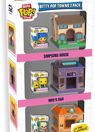 Funko Pop! Bitty Town 3-Pack: The Simpsons | Collectable Vinyl Figure, Gift Idea, Official Merchandise, Toys for Kids & Adults, Comedy Fans, Model Figure for Collectors