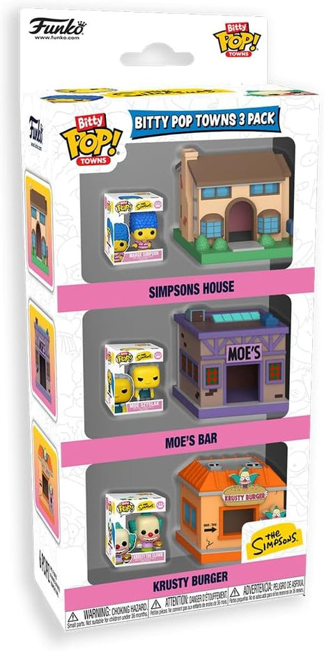 Funko Pop! Bitty Town 3-Pack: The Simpsons | Collectable Vinyl Figure, Gift Idea, Official Merchandise, Toys for Kids & Adults, Comedy Fans, Model Figure for Collectors