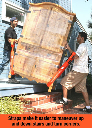 Forearm Forklift 2-Person Lifting and Moving Straps - Lift, Move and Carry Furniture, Appliances, Mattresses or Any Item up to 800 lbs. Safely and Easily Like a Pro, Orange