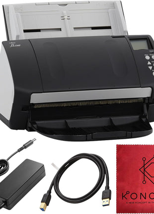 FI-7160 Fujitsu Document Scanner - Duplex - Scanners for Computers with 24V & USB 3.0 Cable, 8.5 X 14 in, 600 DPI, 60 PPM (Mono/Color), ADF, 4000 Scans Per Day (Renewed)