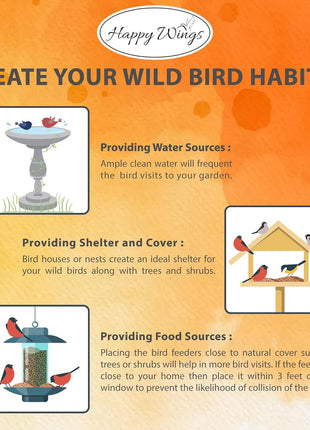 Happy Wings Nyjer/Thistle Seeds Wild Bird Food - 5 Pounds I No Grow Seed I Bird Seed for Wild Birds