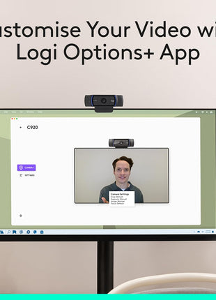Logitech C920x HD Pro PC Webcam Full 1080p/30fps Video - Black | 30fps Video, Clear Audio, Light Correction, Works with Teams, Meet, Zoom, Nintendo Switch 2, Mac, Tablet