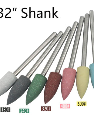 35 Pcs 6mm Cone Shape Rubber Polishing Bits | 3/32'' Shank Silicone Rubber Polishing Kits Grinding Points for Jewelry, Jade, Metal, Etc