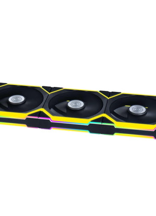 Lian Li UNI Fan SL Wireless 120mm ARGB Fan - Triple Pack - 2.4 GHz Wireless Signal for RGB & Fans Control - Customizable Lighting Effects - Controller Included & Required - Black (12SL1W3B)
