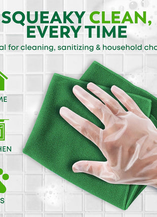 Keppi 600 Pack Disposable Food Prep Gloves – Clear Polyethylene, Latex- BPA & Powder-Free – Bulk Kitchen Gloves for Cooking, Catering, BBQ, Baking, Restaurant Food Handling