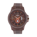 Helix by Timex Analog Watch for Man with Brown Round Dial & Brown Stainless Steel Bracelet Band Water Resistant Men's Wrist Watches - TW023HG22