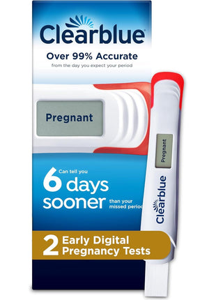 Clearblue Early Digital Pregnancy Test, Early Detection at Home Pregnancy Test, 2 Ct