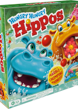 Hasbro Gaming Hungry Hungry Hippos Game for Preschoolers | Instant Marble Relaunch, Easy Set-Up & Storage| Ages 4 and Up | 2 to 4 Players | Kids Games