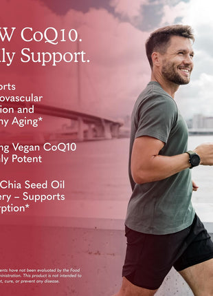 Garden of Life Raw CoQ10 200mg, with Omega 3 6 9 for Heart Health, 60ct | Vegetarian Omega 3 6 9 Supplement Raw Co Q 10 Chia Seed Oil, Whole Food Nutrition with Antioxidant Support, Coenzyme q10