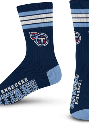 For Bare Feet Men's NFL 4-Stripe Deuce Performance Crew Socks