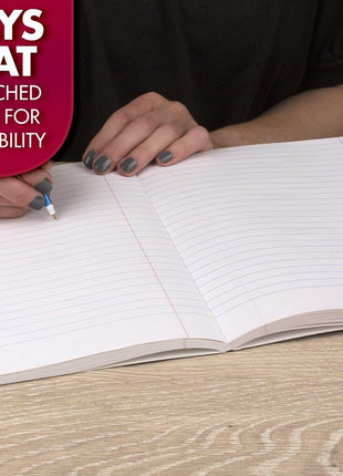 Mead Composition Notebook, 3 Pack, Wide Ruled Paper, 7-1/2 inch x 9-3/4 inch, 100 Sheets per Comp Book, Black Marble (38301)