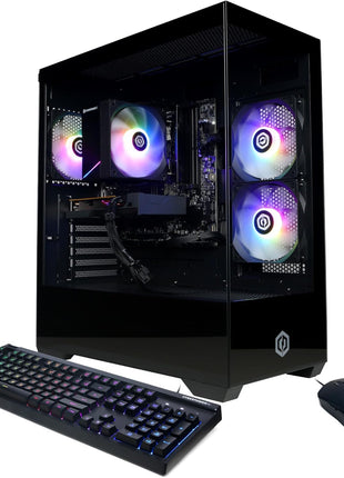 CYBERPOWERPC Gamer Master Gaming PC, AMD Ryzen 5 5500 3.6GHz, Radeon RX 6400 4GB, 16GB DDR4, 500GB PCIe Gen4 SSD, WiFi Ready & Windows 11 Home (GMA3100A)