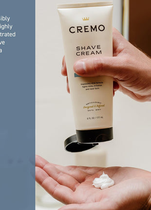 Cremo Sensitive Shave Cream, Astonishingly Superior Ultra-Slick Shaving Cream for Men, Fights Nicks, Cuts and Razor Burn, 6 Fl Oz