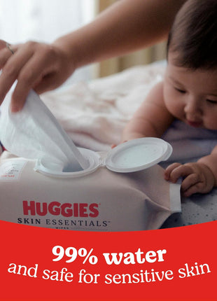 Huggies Skin Essentials Baby Wipes, Hypoallergenic, 99% Water, 10 Flip Top Packs (560 Wipes Total)