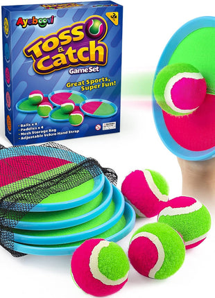 Ayeboovi Toss and Catch Ball Game Outdoor Toys for Kids Yard Games Beach Toys Outside Games for 3 4 5 6 7 8 9 10 Year Old Boys Girls (Upgraded)