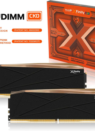 V-Color DDR5 Manta XFinity 32GB (16GBx2) 8000MHz CL38-48-48 1.4V SK Hynix IC RGB Desktop Computer Gaming Memory CUDIMM (TMXFCL1680838KSK)