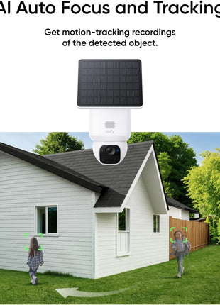 eufy Security SoloCam E30, 2K Solar Security Camera, 360° AI Tracking | Solar Powered, 2K Clarity, AI Detection, Pan & Tilt, No Monthly Fee, Built-in Local Storage, Wireless Outdoor