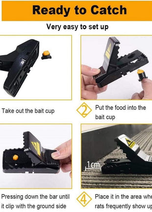 Feeke Mouse Traps, Mice Traps for House, Small Mice Trap Indoor Quick Effective Sanitary Safe Mousetrap Catcher for Family and Pet - 6 Pack, (M01-6Pack)
