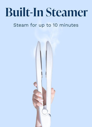 Nori Press Travel Steam Iron - Handheld Iron with 6 Fabric Settings - White | Optional steam feature, no ironing board required, removes wrinkles, easy to use, user manual included