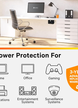 Liebert PST5 UPS - 850VA/500W 120V, LCD Monitoring Screen, Standby Power, 8 Outlets, USB Charging, 3 Year Warranty, Uninterruptible Power Supply, Battery Backup with Surge Protection (PST5-850MT120)