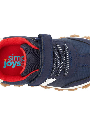 Simple Joys by Carter's Kids Bailey Athletic Sneaker Running Shoe, Navy, 8 US Unisex Toddler