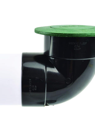 NDS 422G Pop-Up Drainage Emitter with Elbow fits 4-Inch Sewer and Drain Pipe, Works with Drainage Systems Including Catch Basins, Green
