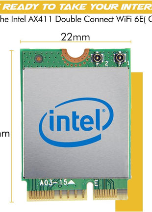 Intel AX411 IEEE 802.11ax Bluetooth 5.3 Tri Band Wi-Fi/Bluetooth Combo Adapter