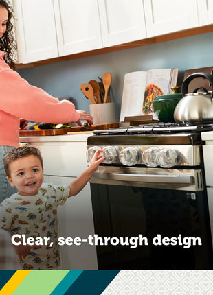 Safety 1st Child Proof Stove Knob Covers, Clear View Stove Knob Safety Covers (Set of 5)