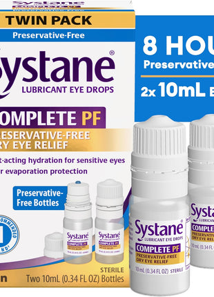 Systane COMPLETE PF Multi Dose Preservative Free Dry Eye Drops 0.34 Fl Oz, 2 count (pack of 1) (Packaging may vary)