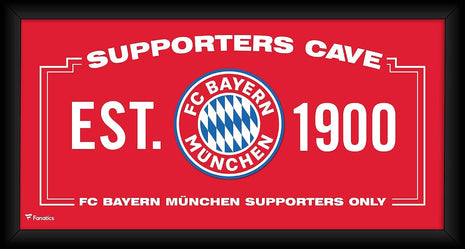 FC Bayern Munich Framed 10 inch x 20 inch Supporters Cave Collage - Soccer Plaques and Collages