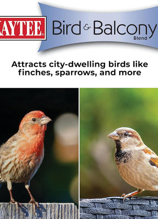 Kaytee Bird & Balcony Wild Bird Food No Mess Seed Blend for City Dwelling Birds Like Finches, Sparrows, Mourning Doves and More, 5 lb