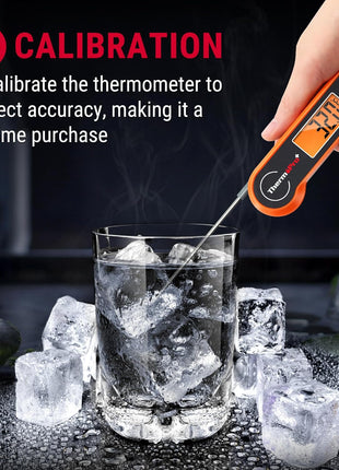 TempPro TP19H 1 Sec Digital Meat Thermometer for Cooking | Instant Read Food Thermometer with Motion Wake for BBQ Grill Oil Fry Candy, Gifts for Men Dad Husband (Previously ThermoPro)