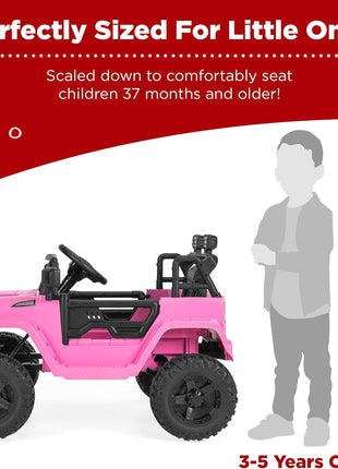 Best Choice Products 12V Kids Electric Vehicle Toy Ride On Car with Parent Remote Control for Toddlers, Seat Harness, 61 lbs Weight Capacity, Locking Doors, Spring Suspension, Bluetooth - Pink
