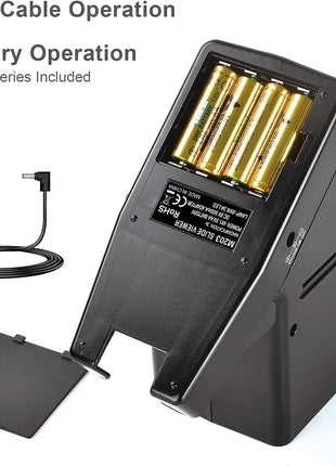 DigitConvert 35mm Slide & Film Negatives Viewer-Slide Viewer with 3X Magnification and LED-Lighted Viewing for 35mm Slides and Negatives, USB or Battery Powered (4AA Batteries & USB Cable Included)
