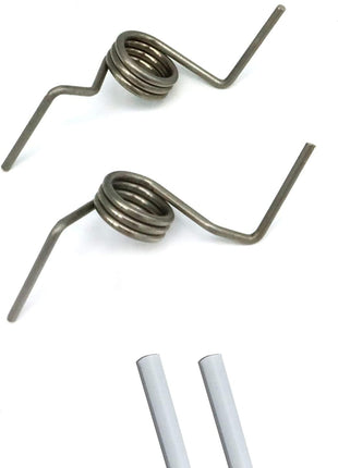 [DA81-01345B Spring OEM Mania] DA81-01345B 2-PACK NEW OEM Produced for SAMSUNG Refrigerator French Door Springs and 2 White Sleeve Pin Set Replacement Part