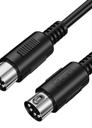 3 Pack Premium 3FT MIDI Cable, Stable & Fast Signal Transmission | Male to Male 5-Pin MIDI Cable, 3 Times Durability, MIDI Cables for Keyboard, Electronic Piano/Drum, Studio & Stage