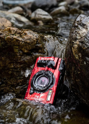 OM System OLYMPUS Tough TG-7 Red Underwater Camera, Waterproof, Freeze Proof, High Resolution Bright, 4K Video 44x Macro Shooting (Successor Olympus TG-6)
